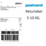 Retur / forsendelse label 5 til 9.9 kg småpakke