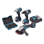 Makita kombo kit m. 3 maskiner 18V 2X5.0Ah batterier DLX3084JX1