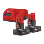 Milwaukee batterisæt M12 NRG-402 4933459211