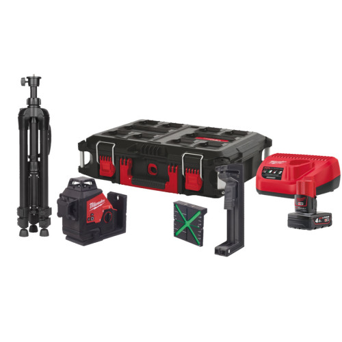 Milwaukee 3-planslaser M12 3PLSKIT-401P 49334...