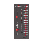 Milwaukee skraldenøglesæt 1/4 skum 28p 4932479824