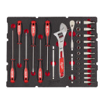 Milwaukee skraldenøglesæt 1/4" skum 35p 4932480717