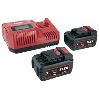 Flex akku P-sæt 55 R / 2 x 5,0 Ah batteri + lader 532739