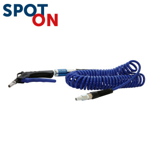 FLAIR 4/6mtr. PU spiralslange med Sikkerhedskobling og Ventura blæsepistol 85200SV