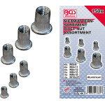 BGS Gevindnitte sortiment alu 3-4-5-6-8-10mm. 150 dele BBGS14127